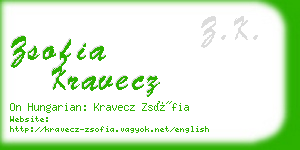 zsofia kravecz business card